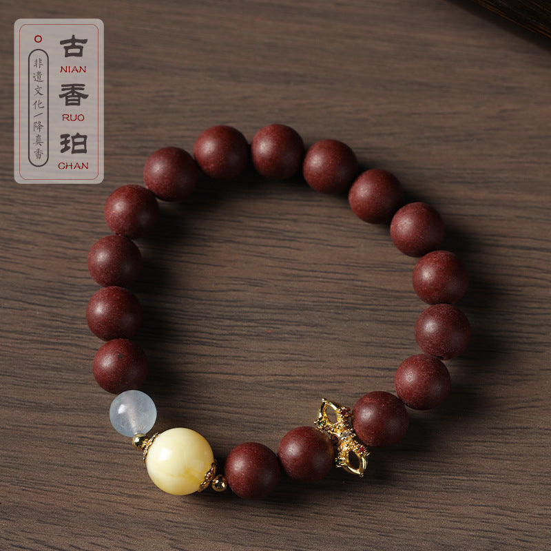 New Chinese-Style Southern Tide Incense-Bead Zen-Style Classic Single-Circle Bracelet