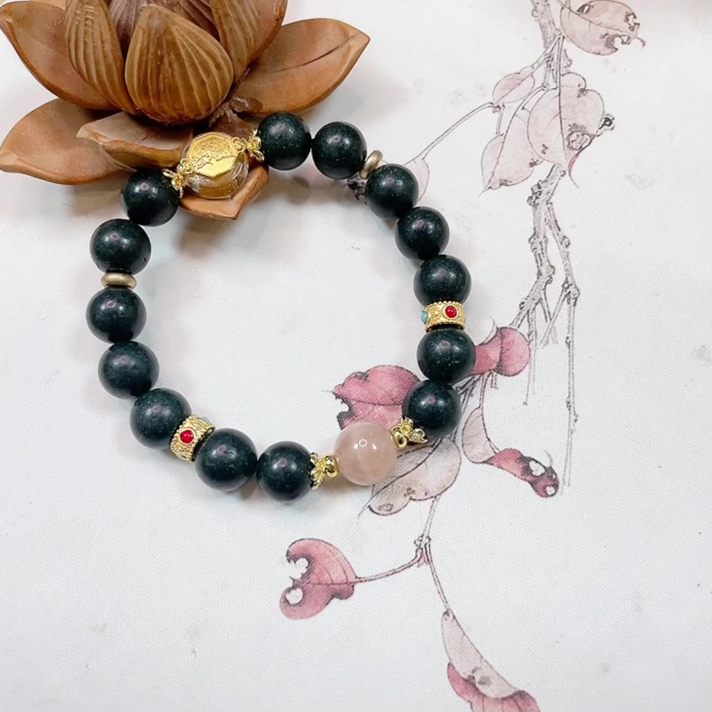 Taisui Golden Light Mantra Mengling Incense-Bead Bracelet