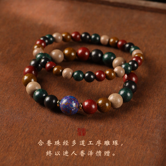 Intangible Cultural Heritage Craft Lacquer Bead Incense-Bead Bracelet