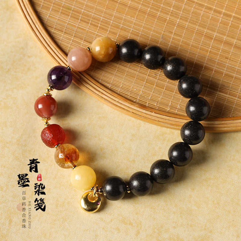 Anxiang Fudong Wrist-Fragrance Incense-Bead Multi-Precious-Bead Bracelet