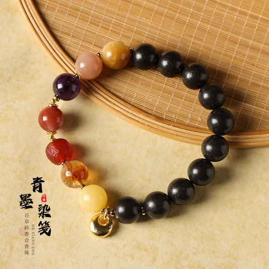 Anxiang Fudong Wrist-Fragrance Incense-Bead Multi-Precious-Bead Bracelet