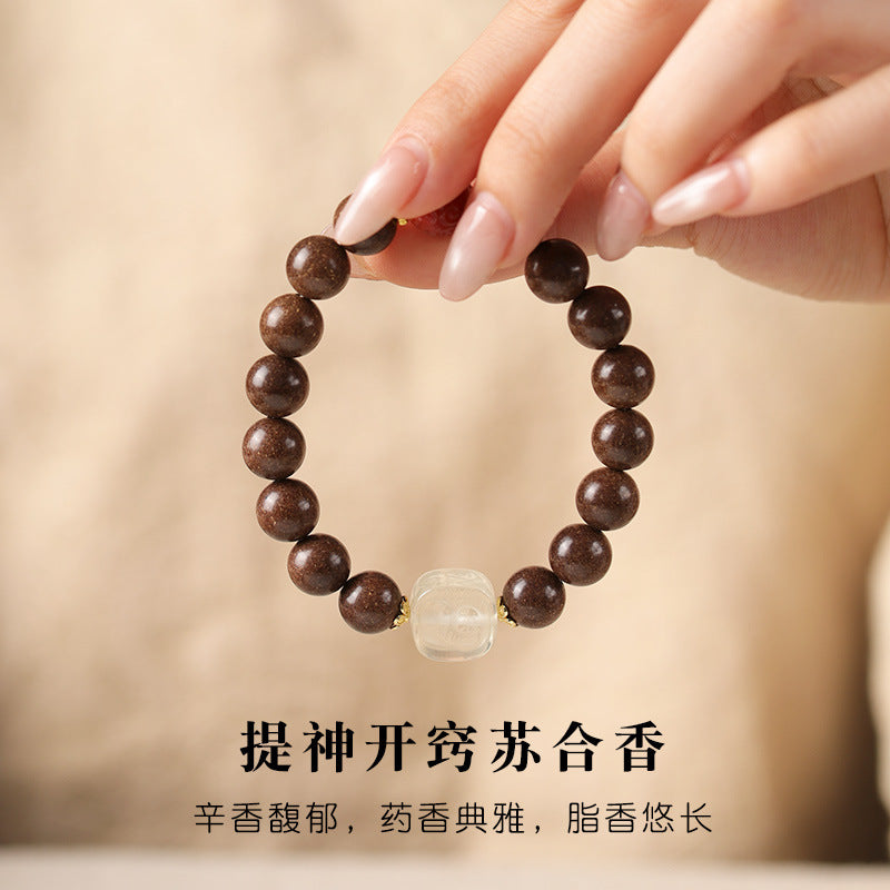 Intangible Cultural Heritage Ancient Method Incense-Bead Bracelet (Styrax and Citrine Style)