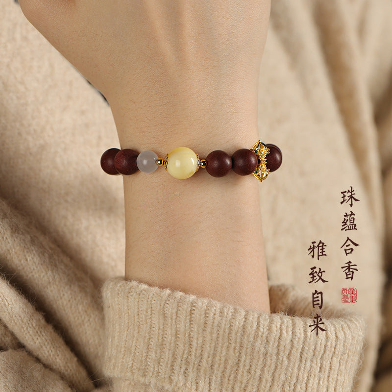New Chinese-Style Southern Tide Incense-Bead Zen-Style Classic Single-Circle Bracelet