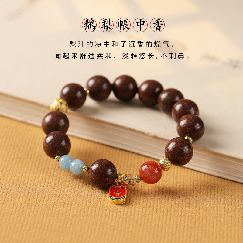 Intangible Cultural Heritage Five Sutras Goose Pear Fragrance Bracelet
