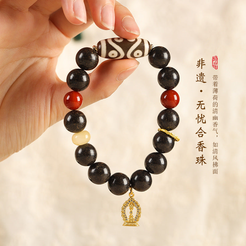 Retro Wuyou Incense-Bead Bracelet