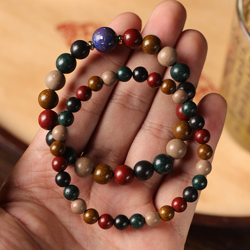 Intangible Cultural Heritage Craft Lacquer Bead Incense-Bead Bracelet
