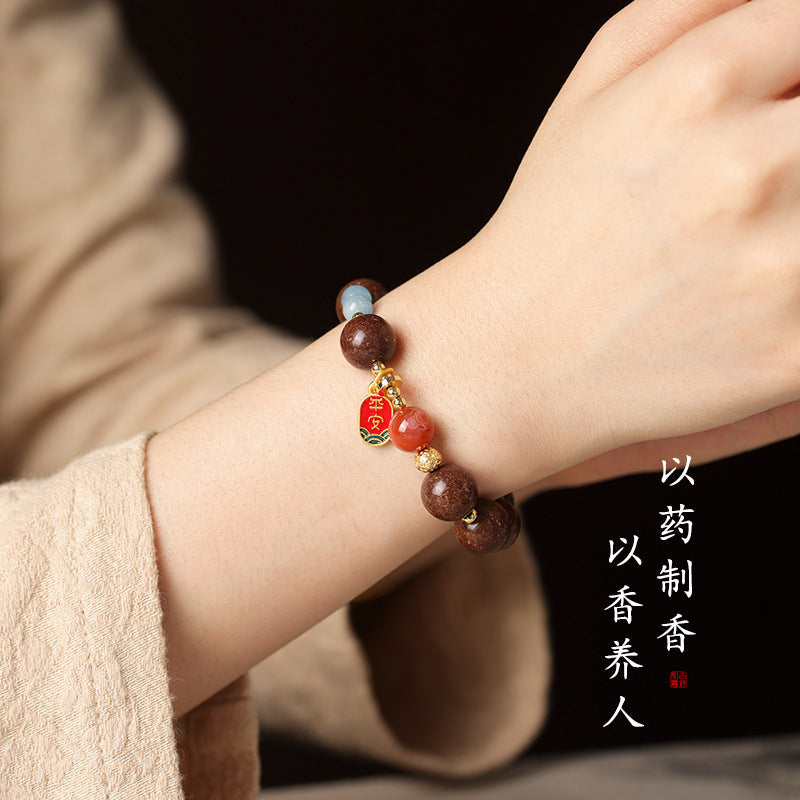 Intangible Cultural Heritage Five Sutras Goose Pear Fragrance Bracelet