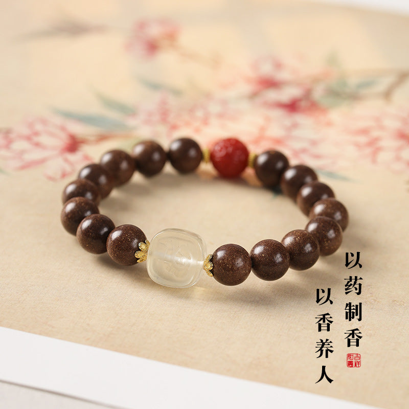 Intangible Cultural Heritage Ancient Method Incense-Bead Bracelet (Styrax and Citrine Style)