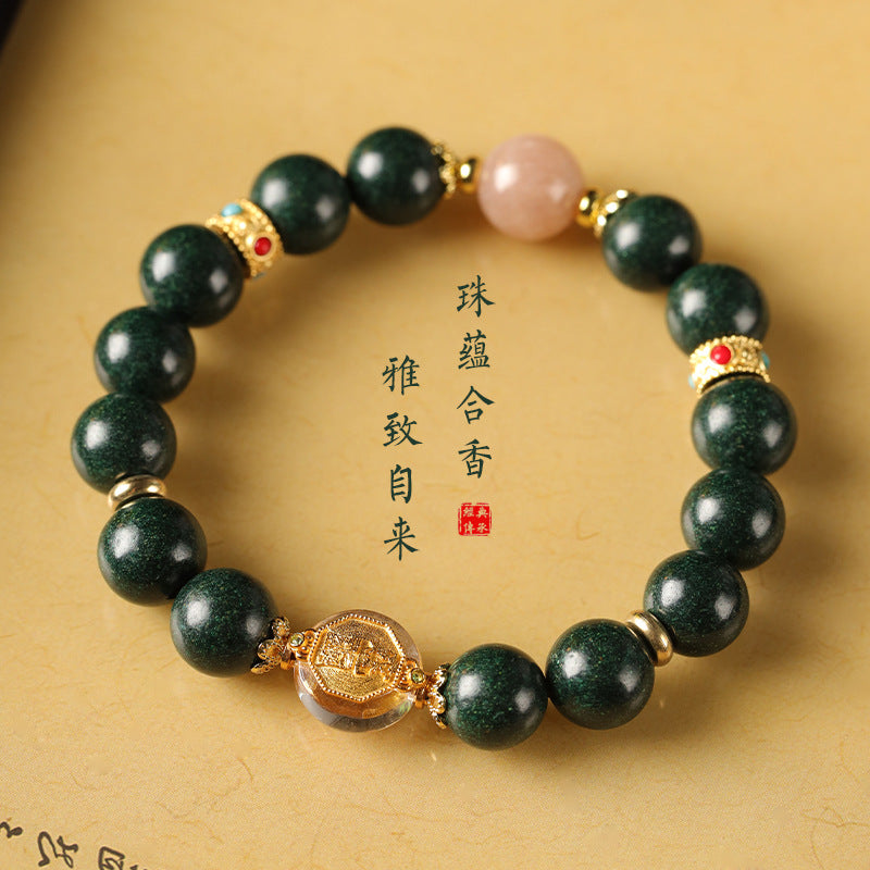 Taisui Golden Light Mantra Mengling Incense-Bead Bracelet